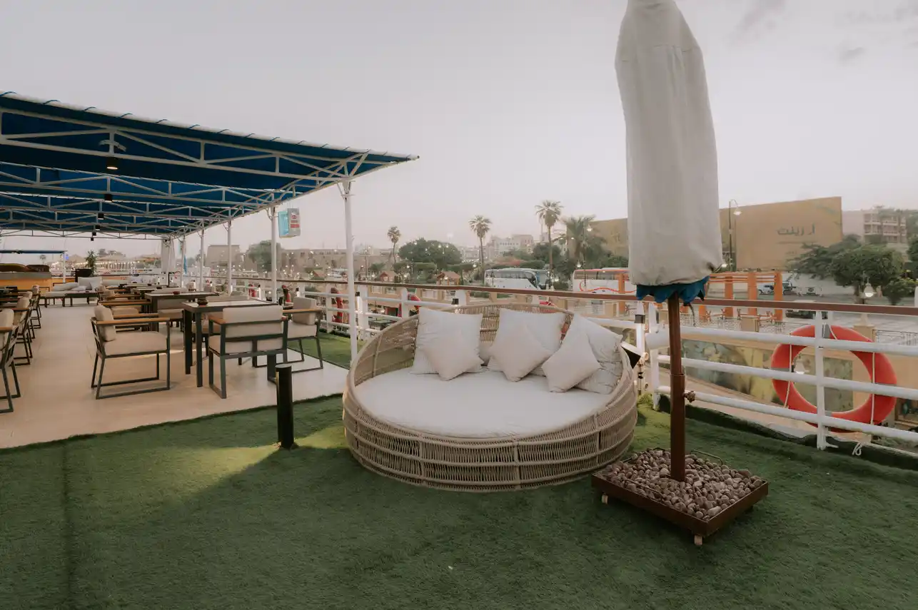 Sun deck of the MS Alma Nile Cruise Nile cruise